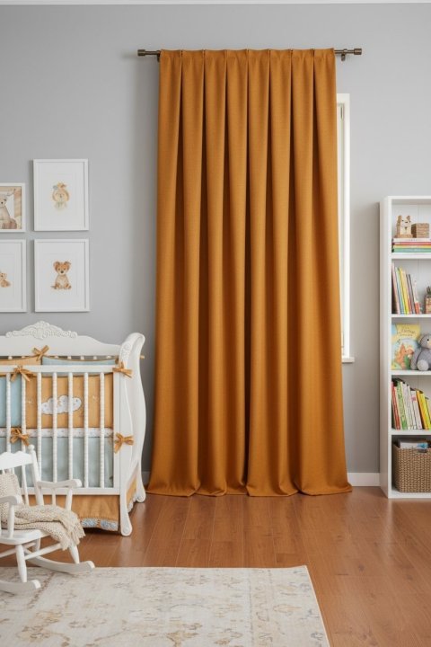 Cortinas Terciopelo Taç Narden Naranja - Hechas a Mano Dimout 4