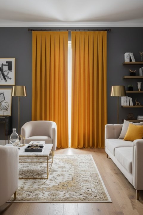 Cortinas Terciopelo Taç Narden Naranja - Hechas a Mano Dimout 5