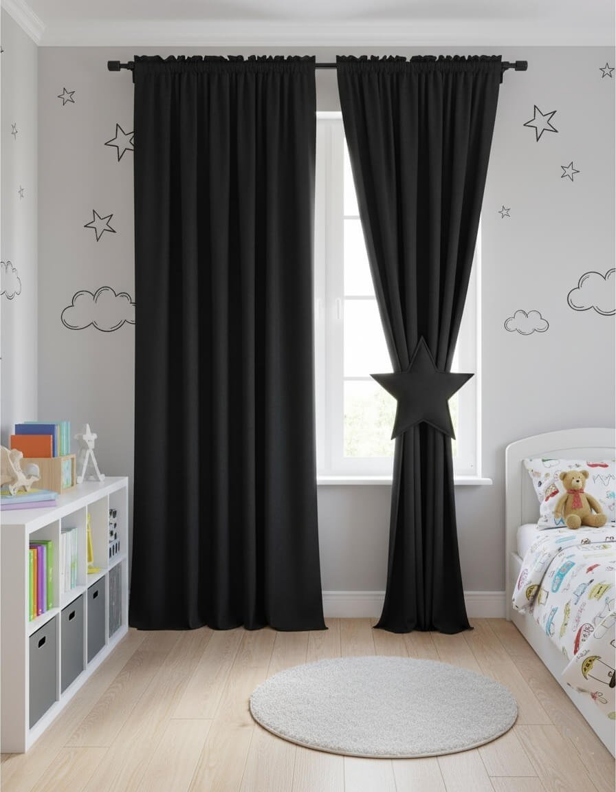 Cortinas Terciopelo Taç Narden Negro - Hechas a Mano Dimout