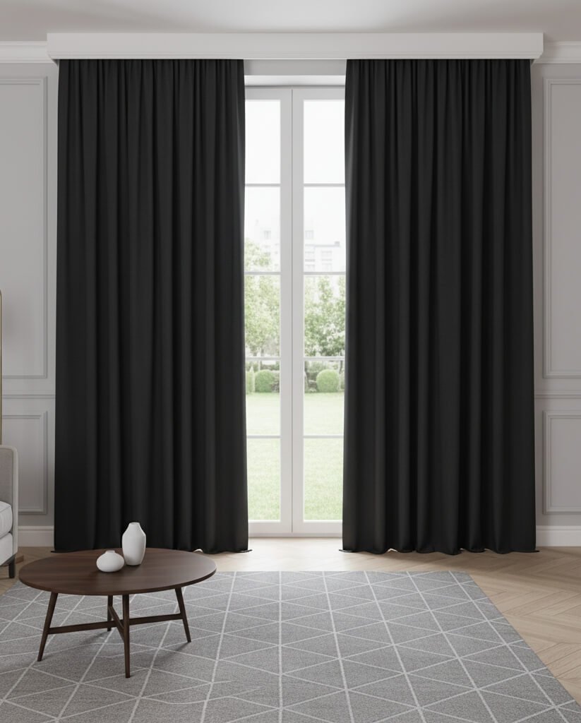 Cortinas Terciopelo Taç Narden Negro - Hechas a Mano Dimout