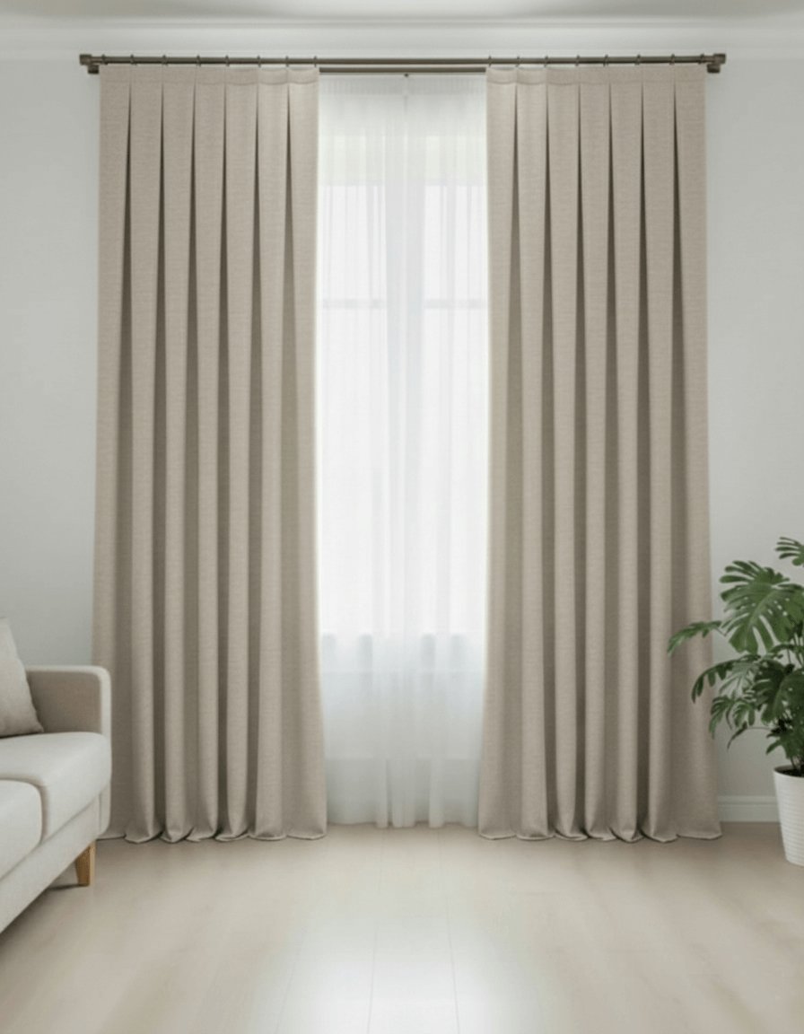 Taç Narden Dark Beige Soft Velvet Curtains - Custom Handmade Dimout