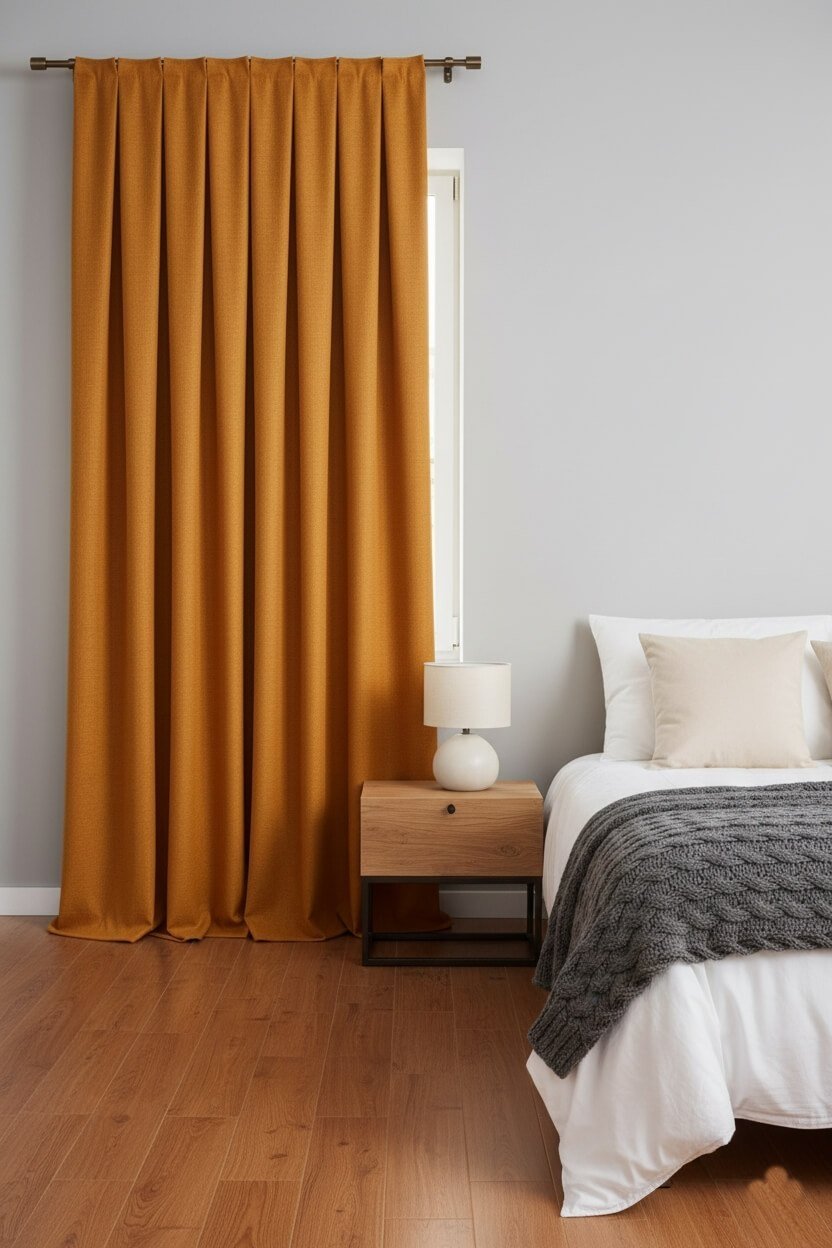 Cortinas Terciopelo Taç Narden Naranja - Hechas a Mano Dimout