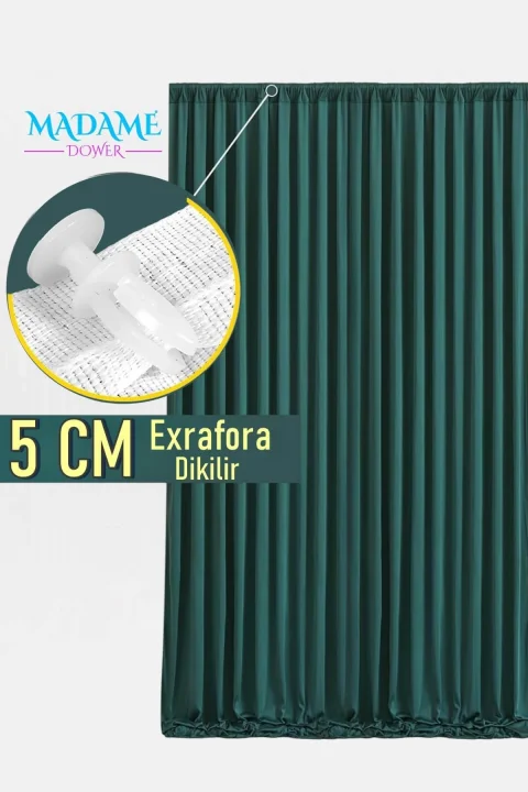 Draperii Blackout Smarald Fără Cute | Țesătură 830g Opacitate 92% & Izolare Completă 4