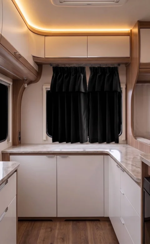 Tenda Parasole Termoisolante e Acustica 100% Oscurante Blackout Per Camper 5