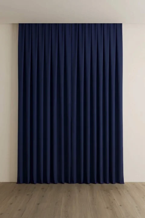 Buonasera Dark Blue Blackout Lined Curtain 100%