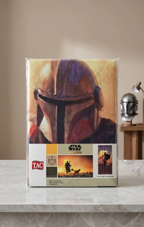 Star Wars The Mandalorian Orijinal Lisanslı Çocuk Odası Fon Perdesi (140x265 cm)