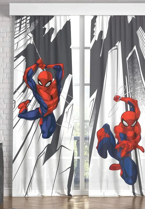 Spiderman Nachtthema Origineel Gelicentieerde Gordijn Twee Panelen 65x265 cm Set