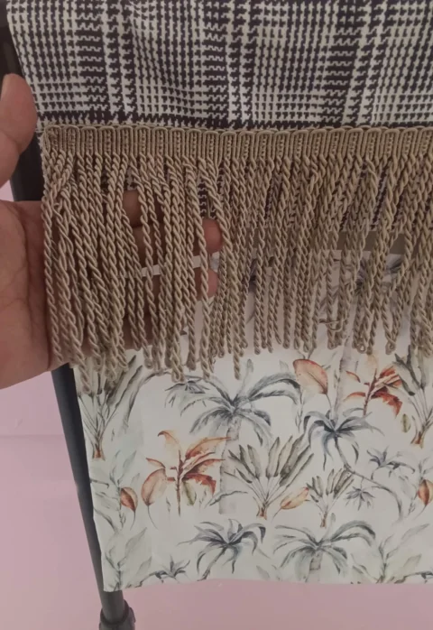 Kazayağı ve Palmiye Desenli Tropikal Mutfak Farbelası, Püsküllü Mutfak Farbelası 8