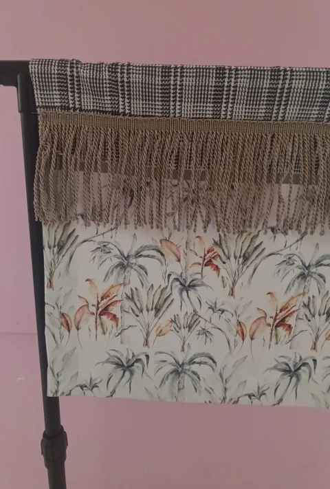 Kazayağı ve Palmiye Desenli Tropikal Mutfak Farbelası, Püsküllü Mutfak Farbelası 3