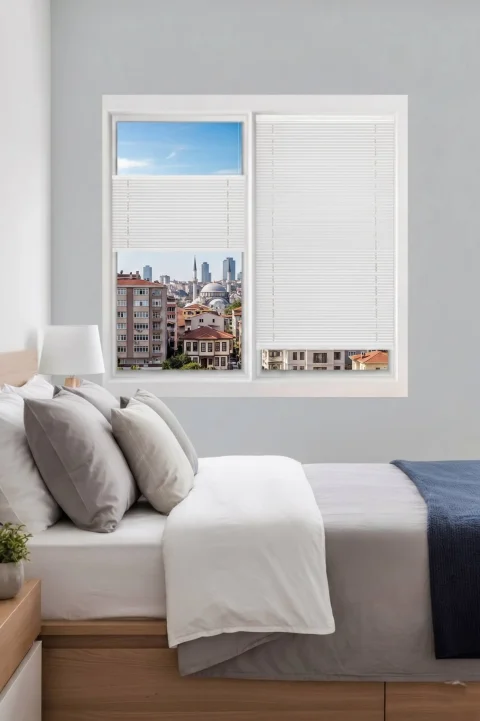 No Drill Pleated Window Blinds Easy Install Adjustable Light Control Shade Cover 4