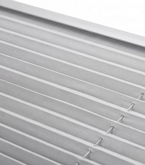 Kancalı Sistem Gri Plise Perde - Montaj Gerektirmeyen Cam Balkon ve PVC Pencere Perdesi