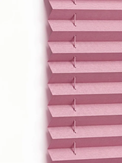 Dust-Proof Pink Pleated Blinds - Glass Balcony & Antibacterial PVC Window Blind Models 4