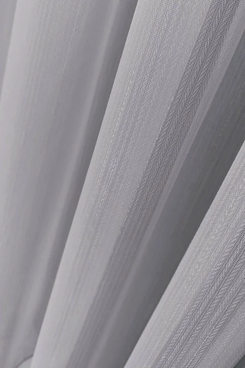 Herringbone Linen-Textured Sheer Curtain - Custom Size Luxury Living Room Tulle Model 5
