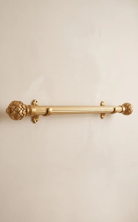Alüminyum Perde Rustiği Altın "Vintage / Klasik Oymalı Başlık" 4 Cm 3
