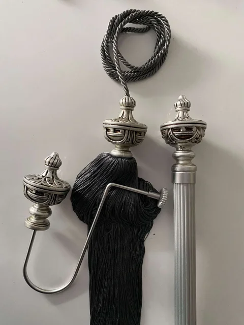 Alüminyum Perde Rustiği 4 cm Vintage Saray Döküm Başlık Ağır Fon Uyumlu 4