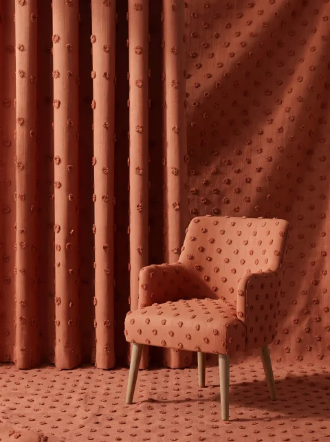 Cortinas de Lino Terracota con Pompones | Hechas a Medida | Boho Tufted Linen Curtain 6