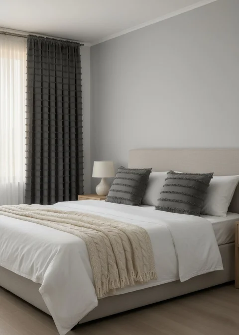 Tende su Misura Grigio Scuro Collezione Wave – Design Strutturato, Moderno ed Elegante 5
