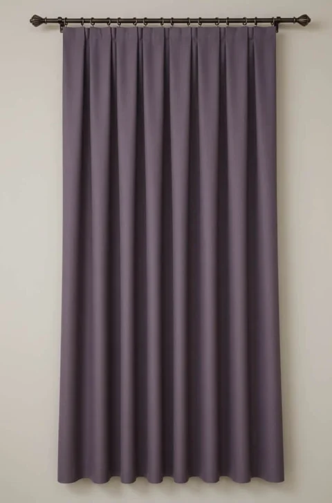Rideaux en Velours Doux Violet, Rideaux Unis sur Mesure 5