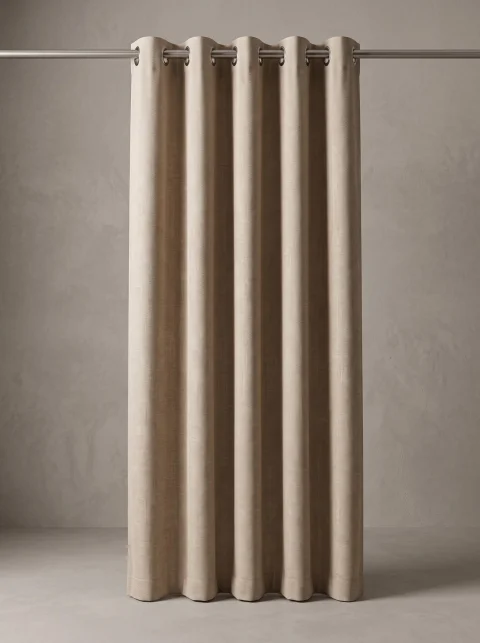 Beige Soft Velvet Curtains, Custom Size Solid Window Drapes - Custom Handmade Dimout 5