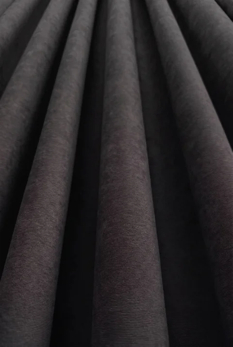 Cortinas de Terciopelo Suave Color Gris Oscuro, Cortinas Lisas a Medida - Hechas a Mano Dimout 3