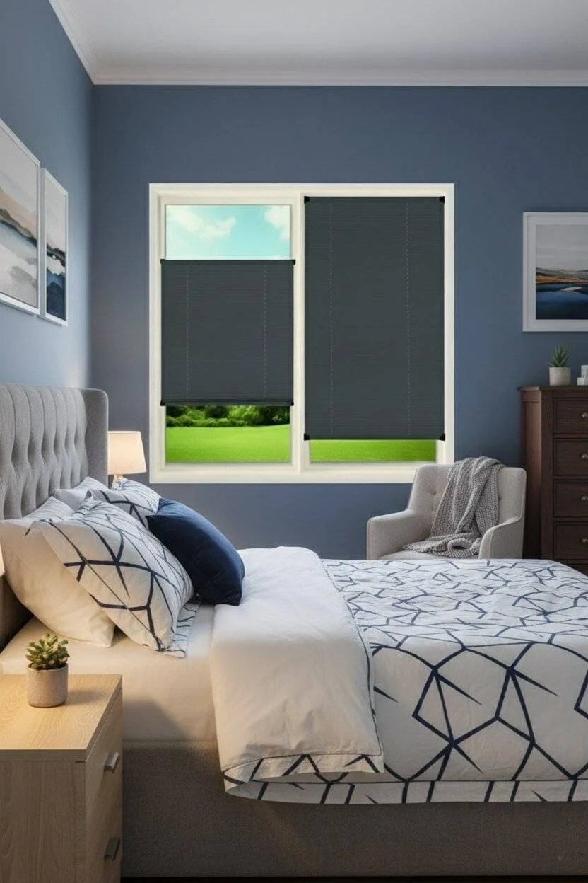 Kancalı Sistem Antrasit Plise Perde - Montaj Gerektirmeyen Cam Balkon ve PVC Pencere Perdesi