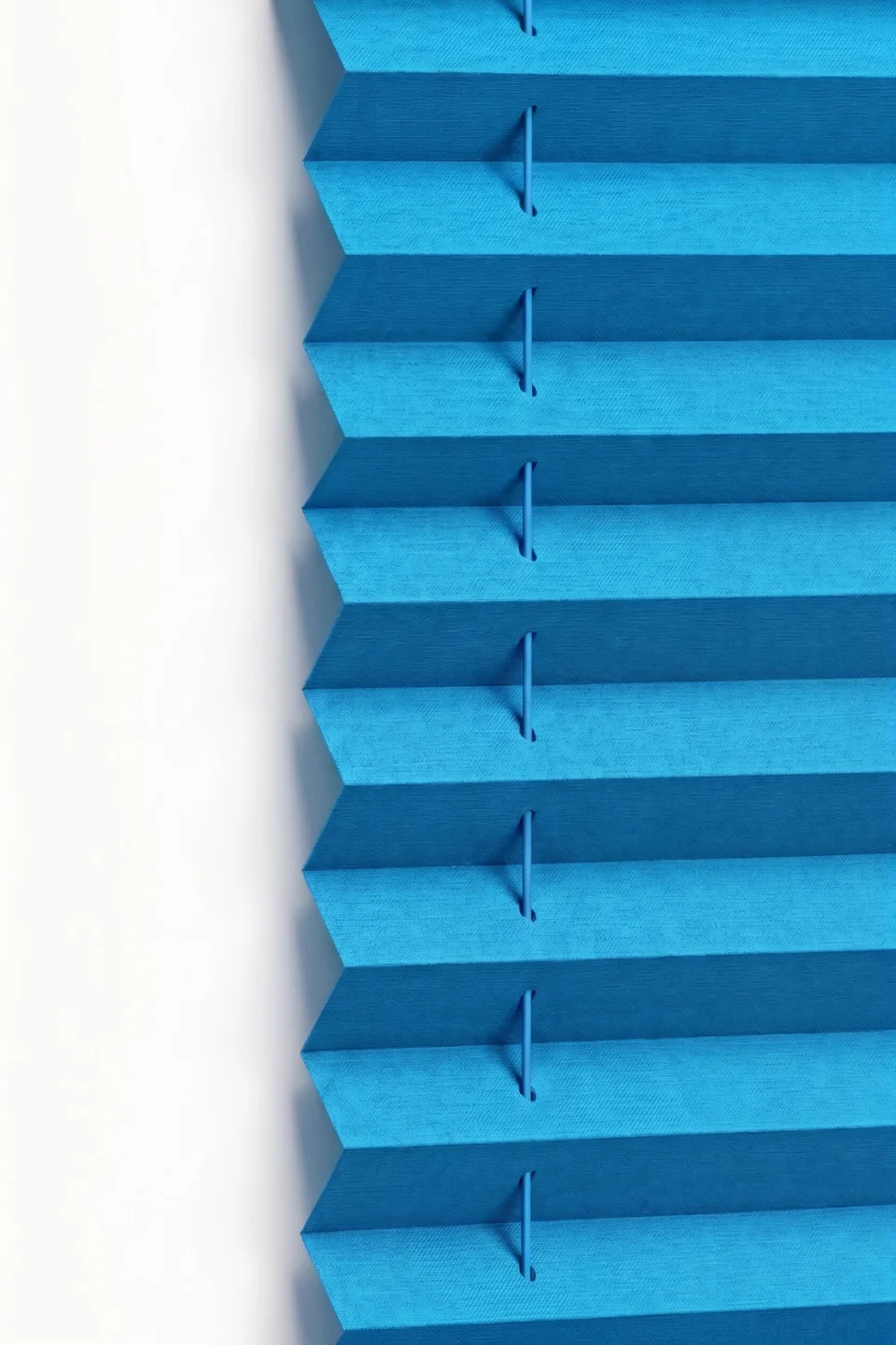 Thermal Blue Pleated Blinds - Sun Protection, Privacy & Energy Saving Custom Blinds