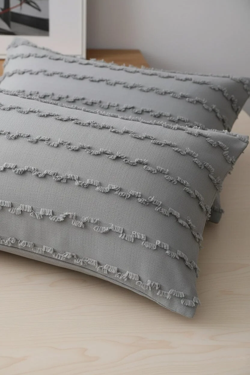Colcha Gris Colección Wave | Confección a Medida y 100% Personalizable