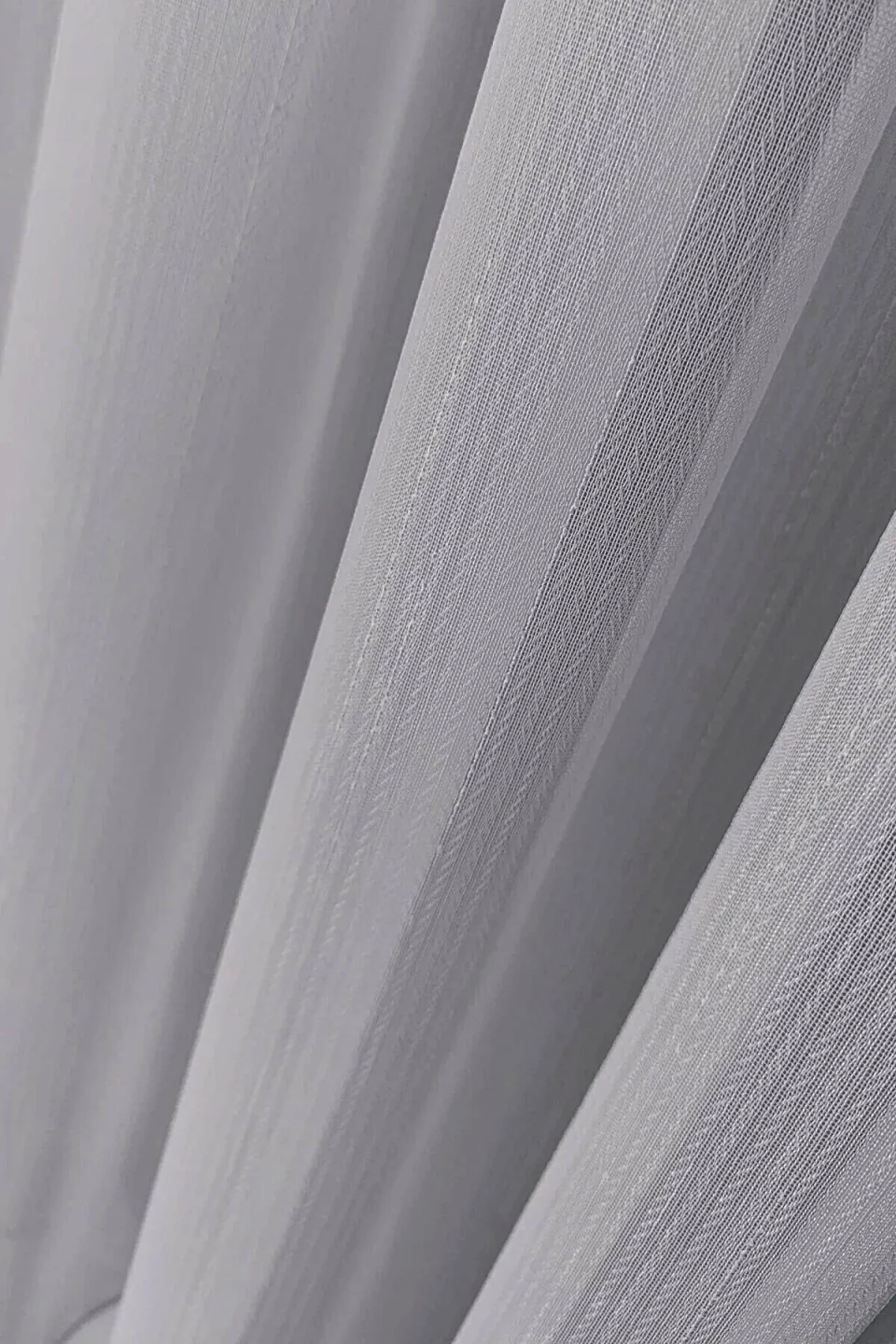 Herringbone Linen-Textured Sheer Curtain - Custom Size Luxury Living Room Tulle Model