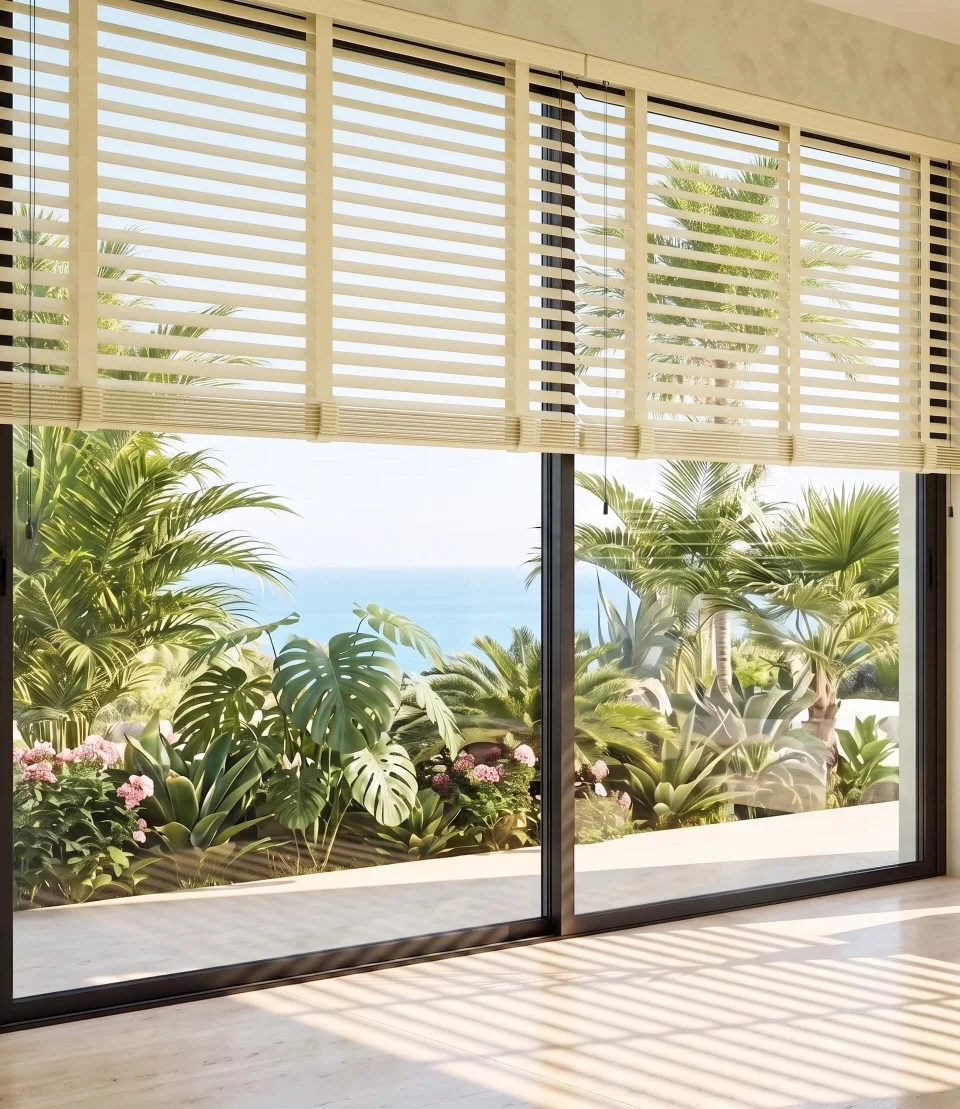 Made-to-Measure Cream Wooden Blinds | Motorized, Tape & Cord Options