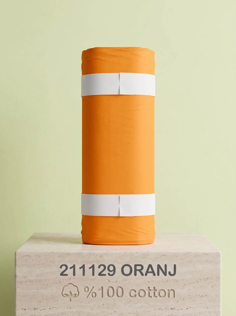 Özel Ölçü %100 Pamuk Oranj Nevresim Takımı, Kişiselleştirilebilir Çarşaf ve Yastık Kılıfı