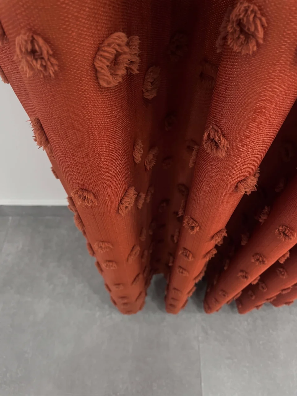 Cortinas de Lino Terracota con Pompones | Hechas a Medida | Boho Tufted Linen Curtain