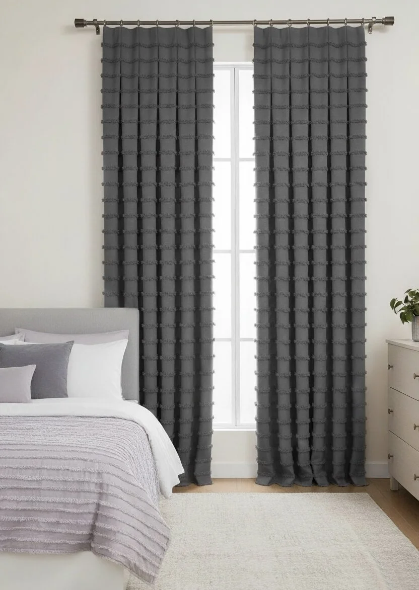 Tende su Misura Grigio Scuro Collezione Wave – Design Strutturato, Moderno ed Elegante
