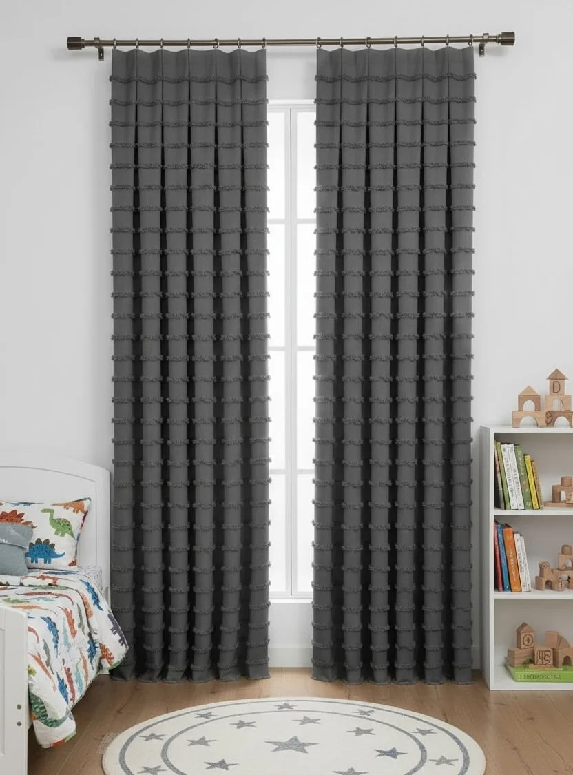 Tende su Misura Grigio Scuro Collezione Wave – Design Strutturato, Moderno ed Elegante