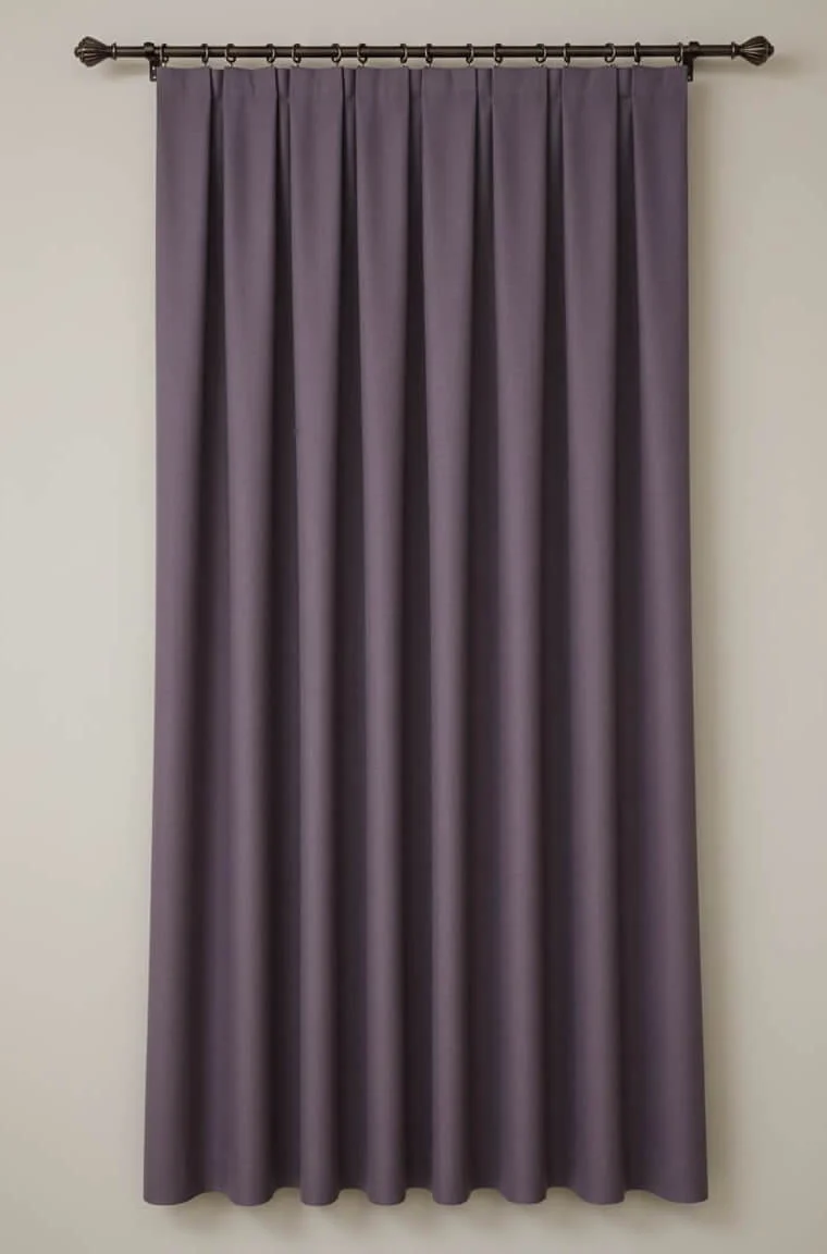 Rideaux en Velours Doux Violet, Rideaux Unis sur Mesure