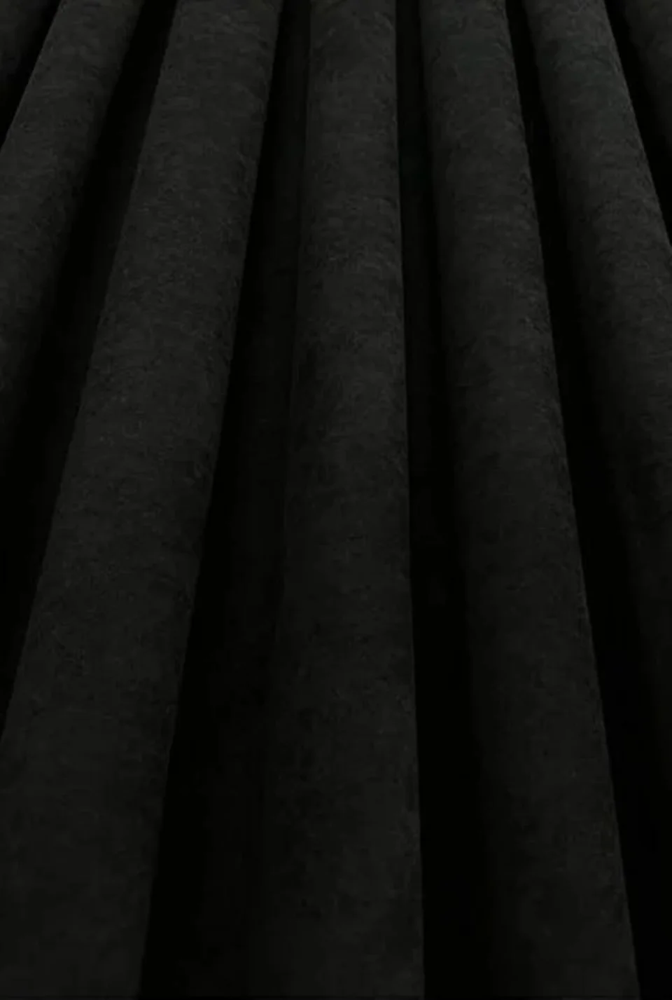 Cortinas de Terciopelo Suave Color Negro, Cortinas Lisas a Medida