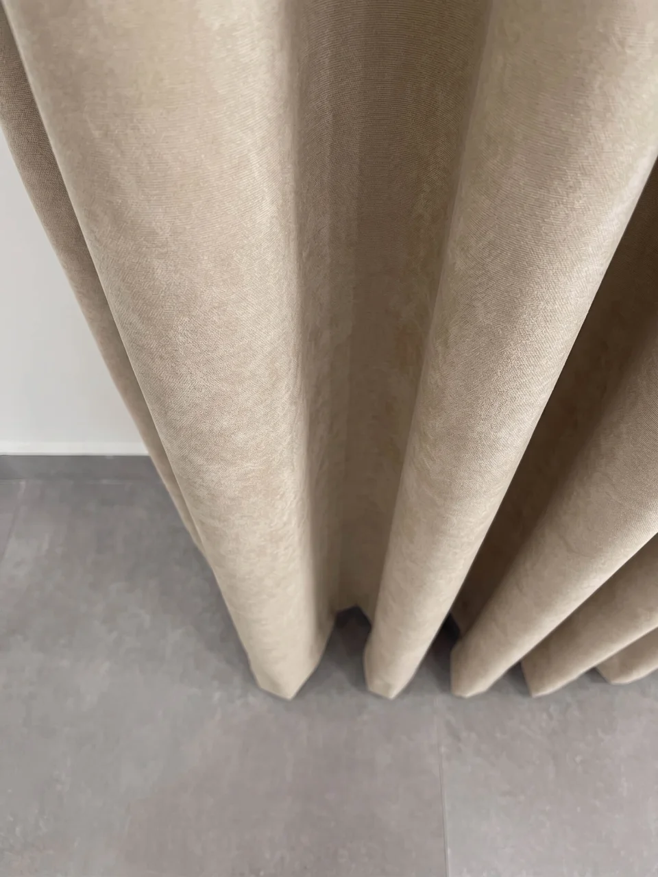 Beige Soft Velvet Curtains, Custom Size Solid Window Drapes - Custom Handmade Dimout