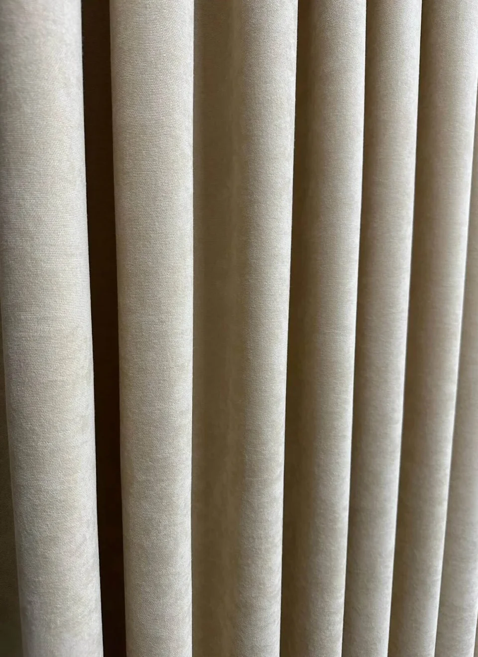 Beige Soft Velvet Curtains, Custom Size Solid Window Drapes - Custom Handmade Dimout