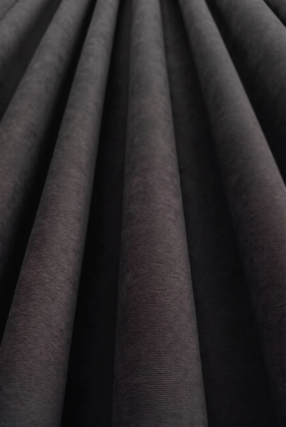 Cortinas de Terciopelo Suave Color Gris Oscuro, Cortinas Lisas a Medida - Hechas a Mano Dimout