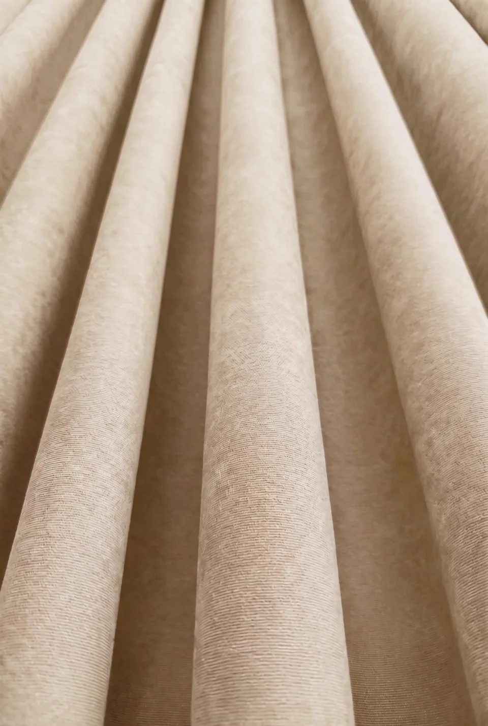 Draperii din Catifea Moale Crem, Perdele Simple la Comandă - Lucrate Manual Semiopace (Dimout)