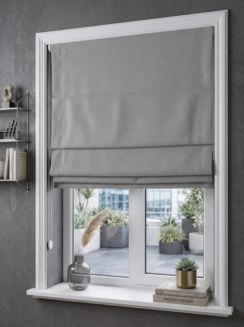 Gri Saten Dokulu Katlamalı Perde | %95 Karartma ve Yalıtımlı 2