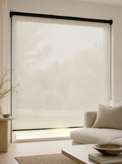Krem Screen Rulon Pərdə | 8% Açıqlıq və Fərdi Ölçü