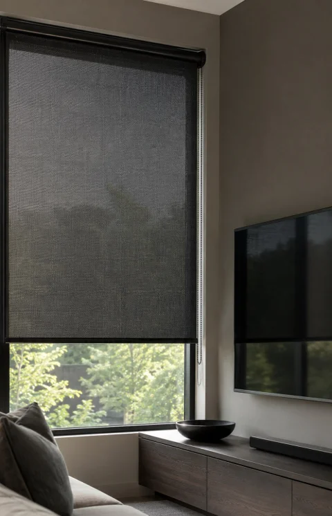 Koyu Gri Screen Stor Perde | %5 Açıklık, Ölçüye Özel 4