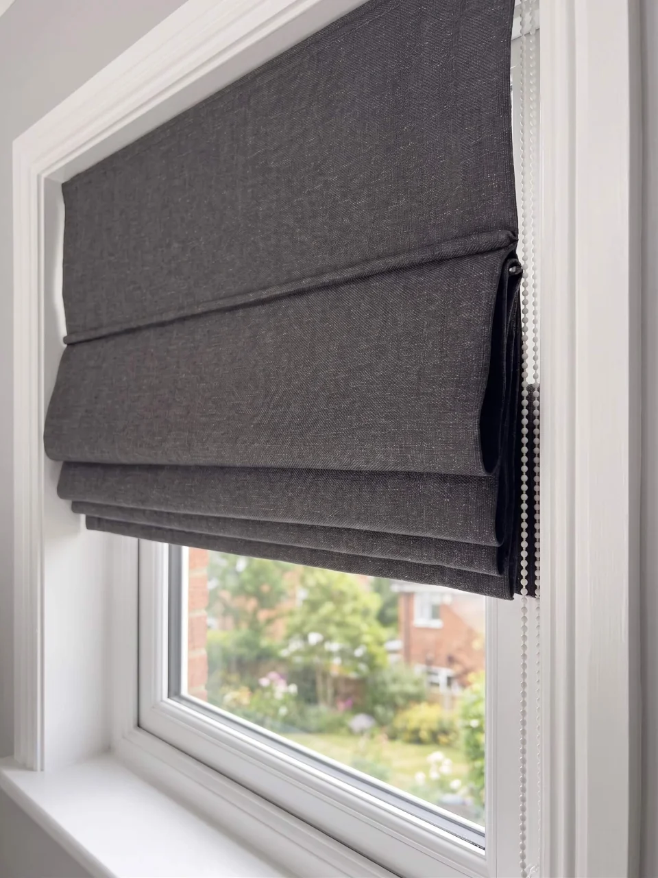 Koyu Gri Keten Katlamalı Perde (%60 Karartma) | Roman Perde