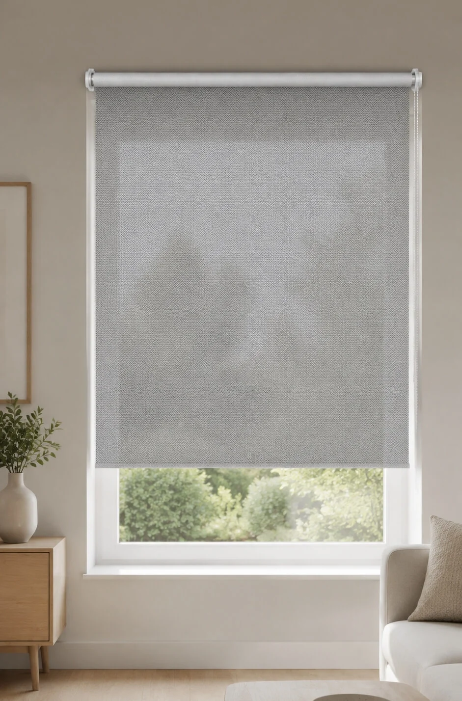 Gri Sun Screen Stor Perde | Doğal Işık, Ölçüye Özel ve Koku Yapmaz Kumaş